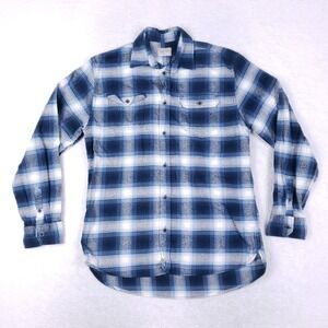Jachs NY Heritage Plaid Flannel Shirt Size XL Blue